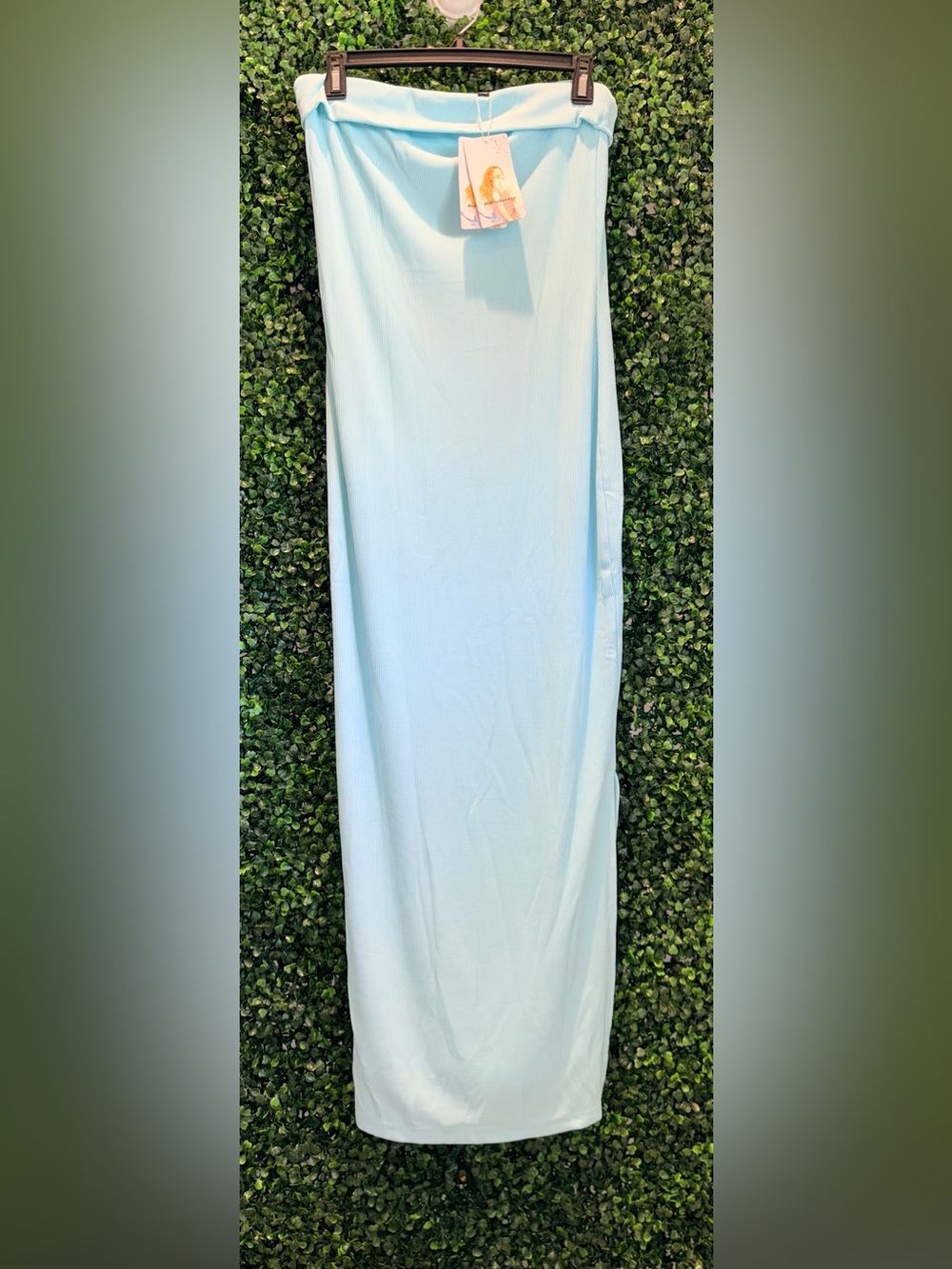 Strapless Light Blue Women’s Maxi Dress